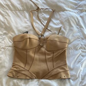 H-D: Leather Halter Top / Corset